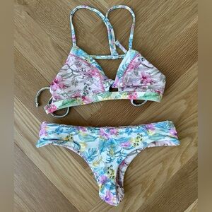 LoveShackFancy x Hurley Reversible Bikini Size XS